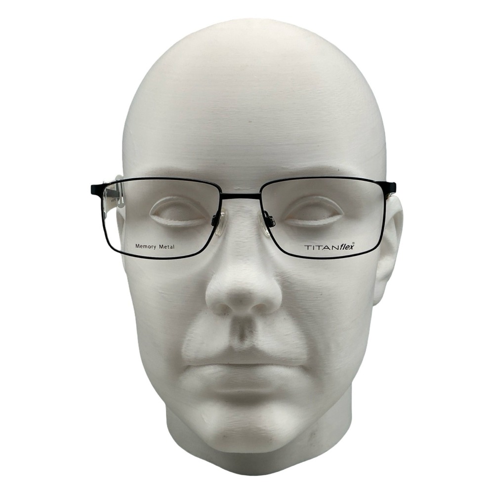 Titanflex M985 BLK Black Memory Metal Men's Eyeglasses Frames 54-17-140